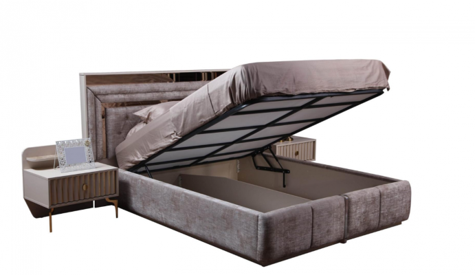 Modern slaapkamer complete set bed nachtkastjes designer meubels