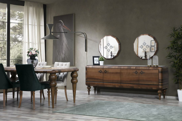 Klassieke bruine dressoir ontwerper luxe houten meubels ladenkast meubels