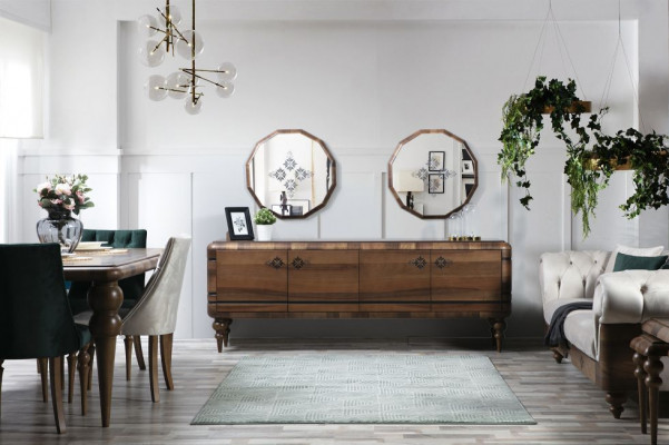 Klassieke bruine dressoir ontwerper luxe houten meubels ladenkast meubels