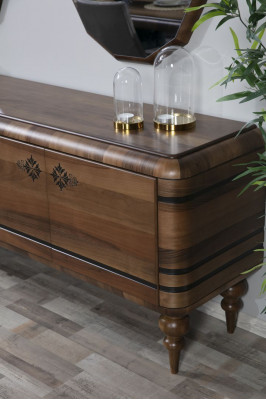 Klassieke bruine dressoir ontwerper luxe houten meubels ladenkast meubels