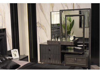 Zwarte make-uptafel Luxe houten console Designer slaapkamer meubels