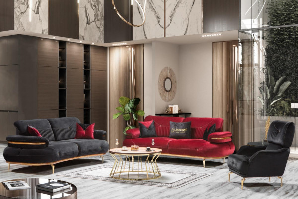 Exclusieve textiel fauteuil Zwart Eenpersoonsbank Moderne bekleding nieuw