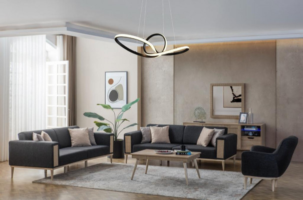 Moderne set van hoogwaardige grijze woonkamer meubelen nieuw