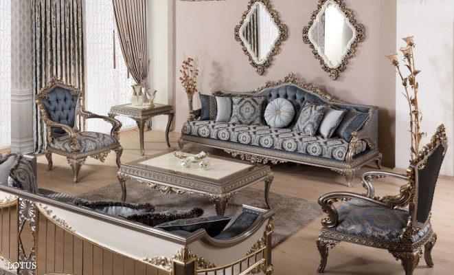 Sofaset 3+1+1 zits Luxe meubels Sofaset bank bank stoffering 3-delig Nieuw