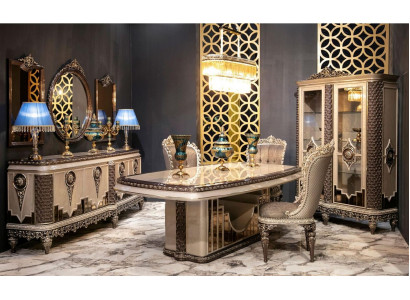 Klassieke dauw Esszimmer Set Luxe set Eettafel Stoelen Dressoir