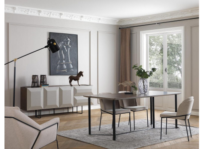 Witte garnituur eethoek eetgroep eettafel set 8-delig eetkamer hout nieuw