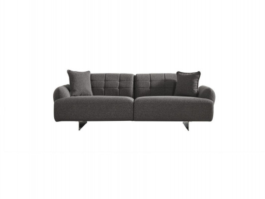 Bankstel Grijze gestoffeerde bankstoel Compleet driezits fauteuil Modern 2-delig Nieuwe banken