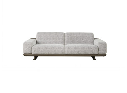 Driepersoonsbank 3-zits gestoffeerde bank Grijs stof Polyester Bankstel Modern