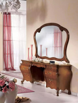 Vanity Table Set Mirror Bedroom Furniture Design 2 Piece