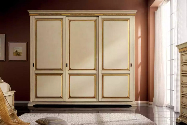 Kledingkast Houten kast Slaapkamer Meubels Ontwerp Kasten Beige