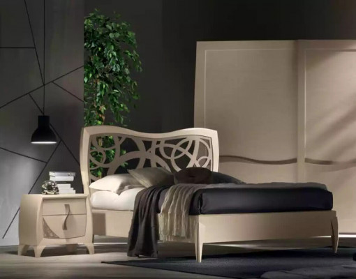 Compleet slaapkamer set Ontwerp Modern Luxe Bed 2x Nachtkastje 6-delig Nieuw