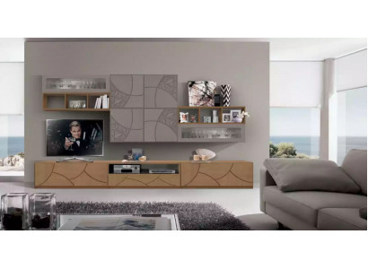 Ontwerp wandkast plank woonkamer houten kasten muurrekken Italië Nieuw