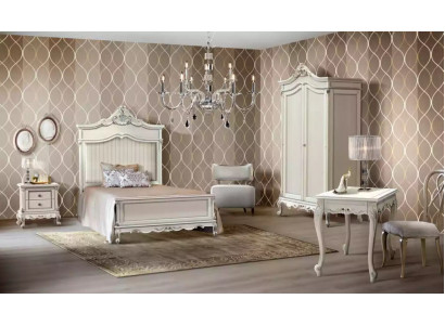 Slaapkamer Set Stijl Modern Bed Nachtkastje Bureau Meubels 4-delig.