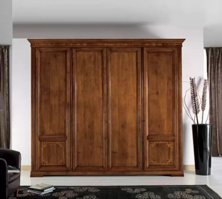 Kledingkast Kast Luxe Houten Designmeubelen Slaapkamer Bruin Nieuw