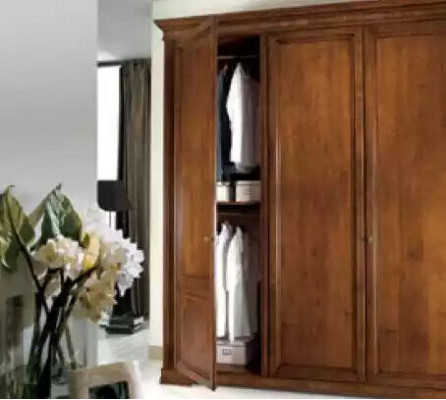 Kledingkast Kast Luxe Houten Designmeubelen Slaapkamer Bruin Nieuw