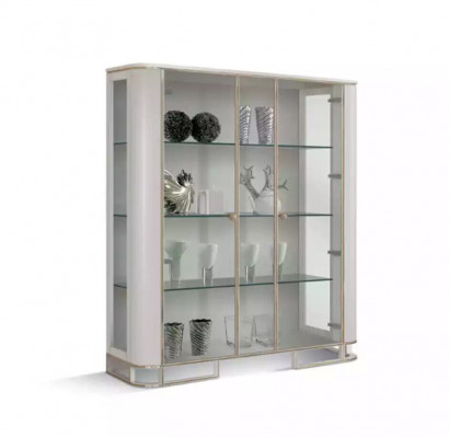 Vitrine Hout Luxe Klassiek Dressoir Ontwerp Meubels Italiaans Wit