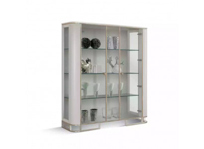 Vitrine Hout Luxe Klassiek Dressoir Ontwerp Meubels Italiaans Wit