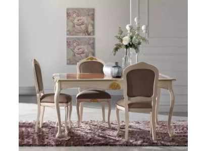 Eettafel Eetkamer Tafel 5-delig 4x stoelen Set Eetgroep Klassiek Nieuw