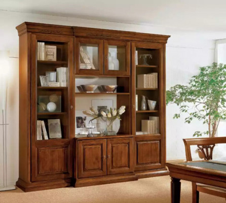Tv-meubel wandmeubel tv-kast massief hout klassiek