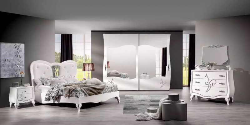 Modern massief houten kledingkast slaapkamer rek wit nieuw