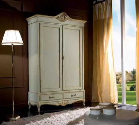 Klassieke kledingkast Meubels Houten Kasten Slaapkamer Wit Nieuw