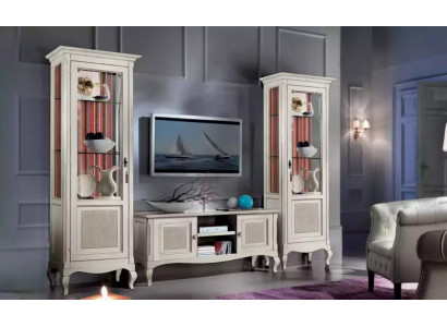 Woonkamerset Woonkamer TV-standaard 2x vitrine 3-dlg. Woonkamerwand --> Woonkamerset Woonkamer TV-standaard 2x vitrine 3-dlg. Woonkamerwand