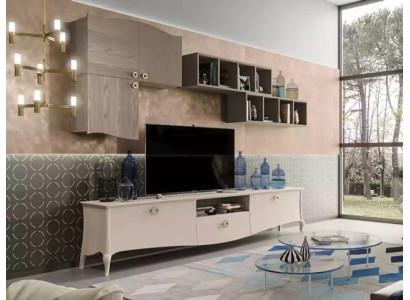 Wandmeubel RTV wandschakel plank woonkamer houten kasten muur planken