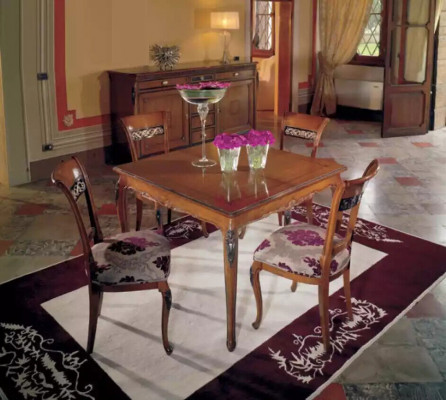 Compleet set eettafel 4x stoelen eetkamerset eetgroep houten tafel 5-delig