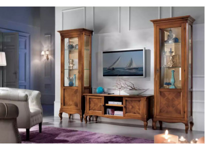 Woonkamer tv-standaard 2x vitrine 3-delig. Nieuwe woonkamerset ontwerper.