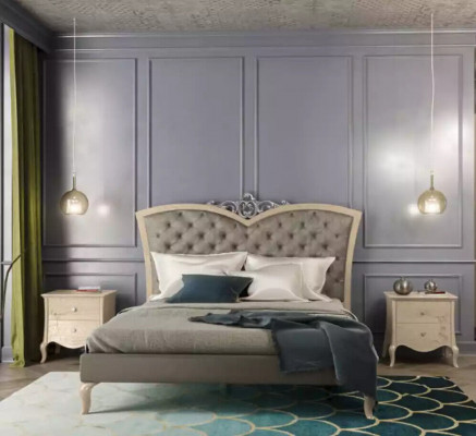 Slaapkamer meubels 3-delig set massief hout nachtkastjes 2x bed echt hout