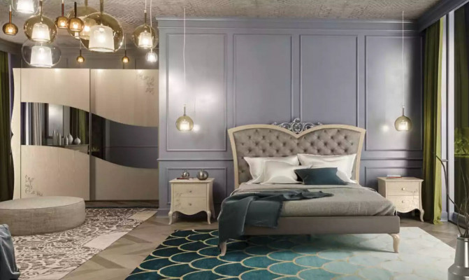Slaapkamer meubels 3-delig set massief hout nachtkastjes 2x bed echt hout