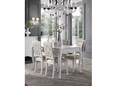 Volledige set eettafel 4x stoelen eetkamerset eetgroep houten tafel 5-delig nieuw