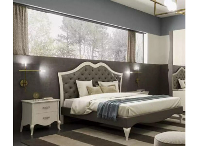 Bedroom set bed 2x bedside table Modern Italian furniture 3 pieces.