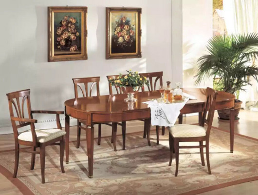 Eetkamerset Eetgroep Houten Tafel 7-delig Complete Set Eettafel 6x Stoelen
