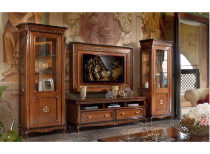 RTV Lowboard Klassieke woonwand TV-frame Bruin Woonkamerset 4-delig