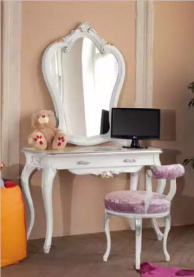 Make-uptafel set console spiegel slaapkamer meubels design 2-delig hout