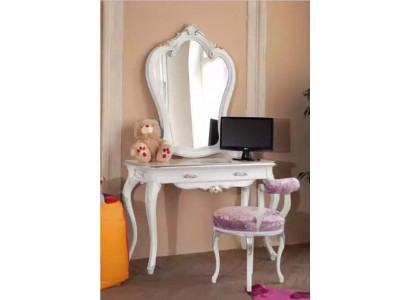 Make-uptafel set console spiegel slaapkamer meubels design 2-delig hout