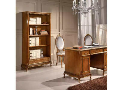 Elegante bruine houten bureaumeubel boekenkast set van 2 stuks.