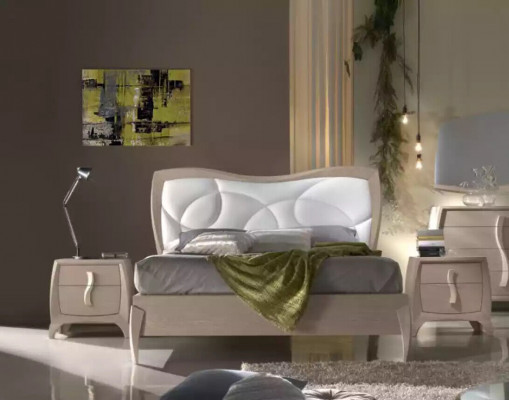 Ontwerp bed 2x nachtkastjes 3-delig. Luxe slaapkamer compleet set