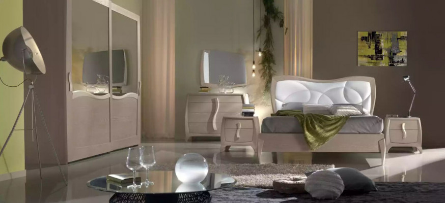 Ontwerp bed 2x nachtkastjes 3-delig. Luxe slaapkamer compleet set