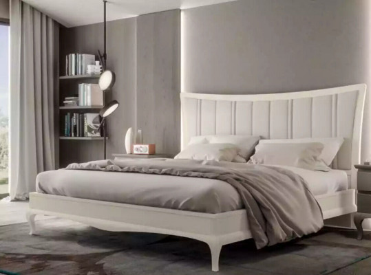 Ontwerp slaapkamer 3-delige set Bed 2x Nachtkastjes Modern Luxe Bedden Meubels
