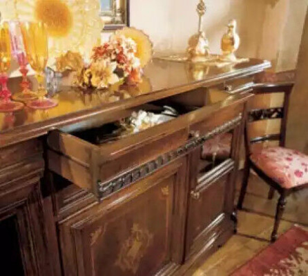 Sideboard woonkamer commode met laden houten kast bruin nieuw