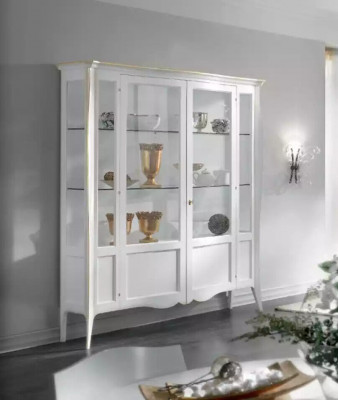 Vitrine Italiaanse luxe woonkamer meubels kast klassieke stijl hout