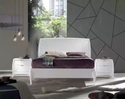 Set bed slaapkamer 2x nachtkastjes compleet set houten meubels 3-delig nieuw