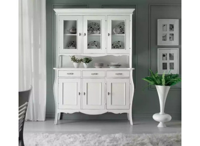 Ontwerp meubels Italiaanse witte vitrine hout luxueuze kasten klassiek