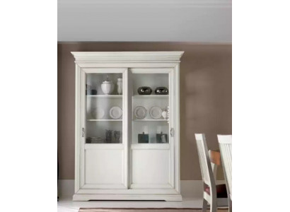 Vitrine Woonkamermeubels Hout Vitrines Glaskast Dressoir Wit Nieuw