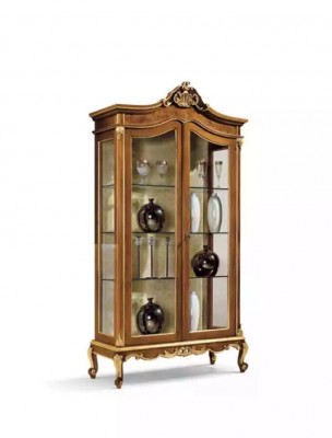 Glazen kast Vitrine Meubels Houten kast Vitrines Luxe kast Hout Nieuw
