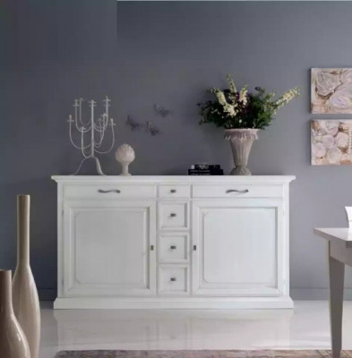 Luxe commode wit houten dressoir kast woonkamer meubels Italië