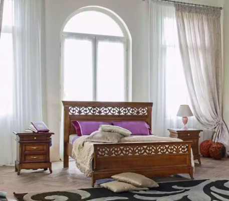Bed 2x bedside tables 3-piece bedroom set Design Modern Luxury Beds