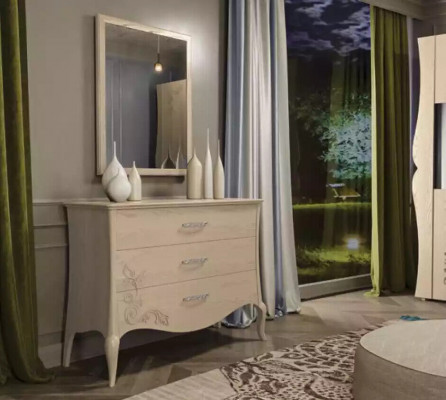 Moderne Luxe Set 2-delig commode spiegel houten console dressoir meubels Nieuw